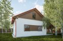 Projekt domu energooszczędnego G298 - Budynek garażowy z wiatą - wizualizacja 1