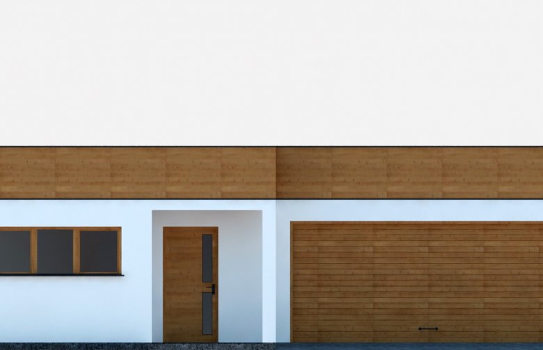 Projekt domu energooszczędnego G299 - Budynek garażowo - gospodarczy - elewacja 1