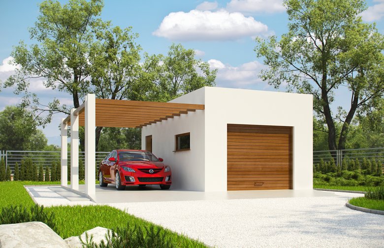 Projekt domu energooszczędnego G174 - Budynek garażowy