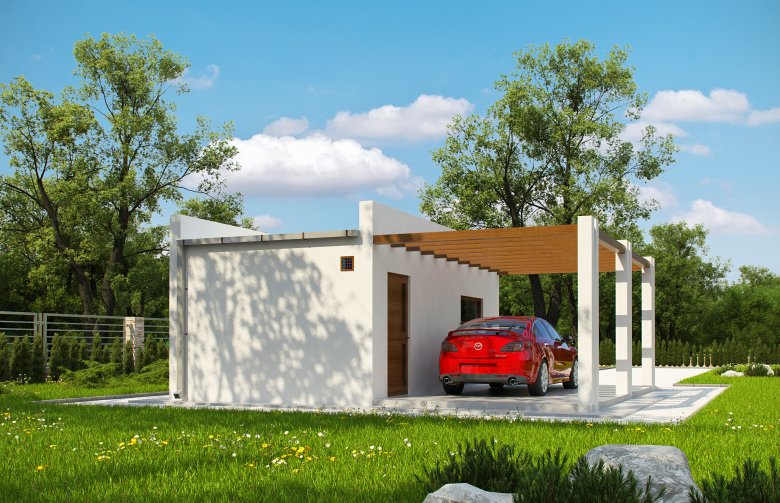 Projekt domu energooszczędnego G174 - Budynek garażowy
