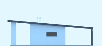 Elewacja projektu G190 - Budynek garażowy z wiatą - 3 - wersja lustrzana