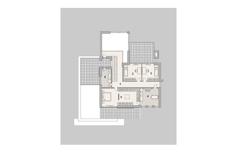 Projekt domu z poddaszem LK&1229 - piętro