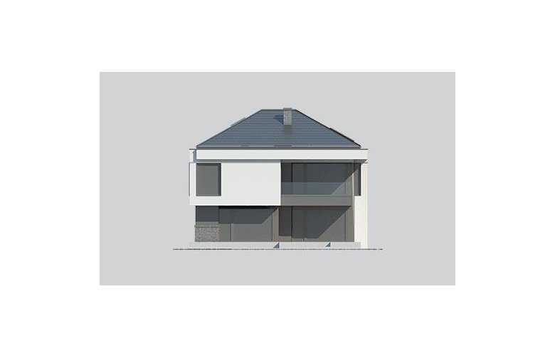 Projekt domu z poddaszem LK&1206 - elewacja 2
