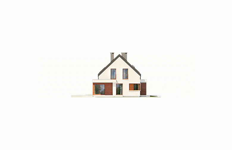 Projekt domu jednorodzinnego Patryk IV G1 - elewacja 2