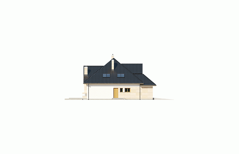 Projekt domu jednorodzinnego Samuel G1 - elewacja 4