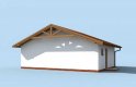 Projekt budynku gospodarczego G3 garaż dwustanowiskowy z pomieszczeniami gospodarczymi - wizualizacja 2
