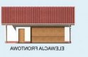 Projekt budynku gospodarczego G22 garaż dwustanowiskowy z pomieszczeniem gospodarczym - elewacja 1