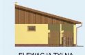 Projekt budynku gospodarczego G125 garaż dwustanowiskowy z pomieszczeniem gospodarczym - elewacja 2