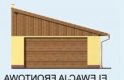 Projekt budynku gospodarczego G125 garaż dwustanowiskowy z pomieszczeniem gospodarczym - elewacja 1