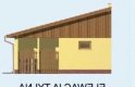Projekt budynku gospodarczego G125 garaż dwustanowiskowy z pomieszczeniem gospodarczym - elewacja 2