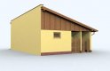 Projekt budynku gospodarczego G125 garaż dwustanowiskowy z pomieszczeniem gospodarczym - wizualizacja 1