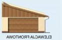 Projekt budynku gospodarczego G129 garaż dwustanowiskowy z pomieszczeniem gospodarczym - elewacja 1