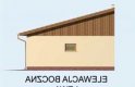 Projekt budynku gospodarczego G158 garaż trzystanowiskowy - elewacja 3