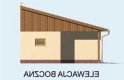 Projekt budynku gospodarczego G158 garaż trzystanowiskowy - elewacja 4