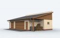 Projekt budynku gospodarczego G158 garaż trzystanowiskowy - wizualizacja 2