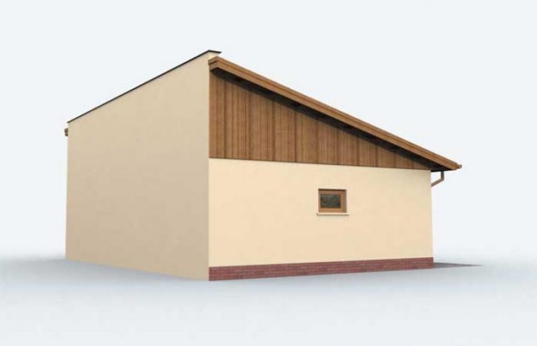 Projekt budynku gospodarczego G158 garaż trzystanowiskowy