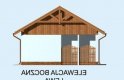 Projekt budynku gospodarczego G174 garaż dwustanowiskowy - elewacja 3