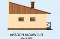 Projekt budynku gospodarczego G184 garaż jednostanowiskowy z wędzarnikiem - elewacja 4