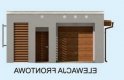 Projekt garażu G21A garaż jednostanowiskowy z pomieszczeniami gospodarczymi - elewacja 1