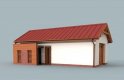 Projekt budynku gospodarczego G291 garaż jednostanowiskowy z pomieszczeniem gospodarczym - wizualizacja 3