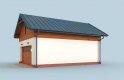 Projekt budynku gospodarczego G298  garaż dwustanowiskowy z pomieszczeniem gospodarczym i poddaszem użytkowym  - wizualizacja 3