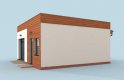 Projekt budynku gospodarczego G308 garaż jednostanowiskowy z pomieszczeniem gospodarczym  - wizualizacja 3