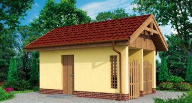 Projekt domu G180 szkielet drewniany budynek gospodarczy