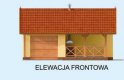 Projekt budynku gospodarczego G264A szkielet drewniany - elewacja 1