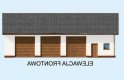 Projekt garażu G206 garaż trzystanowiskowy, szkielet drewniany - elewacja 1