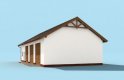 Projekt garażu G206 garaż trzystanowiskowy, szkielet drewniany - wizualizacja 1