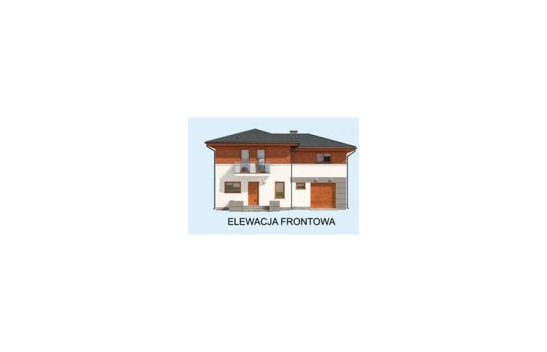 Projekt domu z poddaszem PALANKA 2 - elewacja 1
