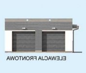 Elewacja projektu G1a2 szkielet drewniany, garaż dwustanowiskowy z pomieszczeniem gospodarczym - 1 - wersja lustrzana
