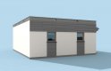 Projekt garażu G1a2 szkielet drewniany, garaż dwustanowiskowy z pomieszczeniem gospodarczym - wizualizacja 2