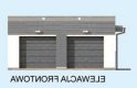 Projekt budynku gospodarczego G1a2 szkielet drewniany, garaż dwustanowiskowy z pomieszczeniem gospodarczym  - elewacja 1
