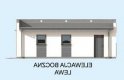 Projekt budynku gospodarczego G1a2 szkielet drewniany, garaż dwustanowiskowy z pomieszczeniem gospodarczym  - elewacja 3