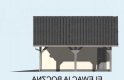 Projekt budynku gospodarczego G6 szkielet drewniany, garaż dwustanowiskowy z wiatą garażową jednostanowiskową - elewacja 3