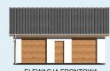 Projekt budynku gospodarczego G11 szkielet drewniany, garaż dwustanowiskowy - elewacja 1