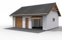 Projekt budynku gospodarczego G11 szkielet drewniany, garaż dwustanowiskowy - wizualizacja 0