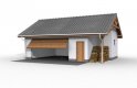 Projekt garażu G22 szkielet drewniany, garaż dwustanowiskowy - wizualizacja 2