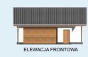 Projekt budynku gospodarczego G22 szkielet drewniany, garaż dwustanowiskowy - elewacja 1