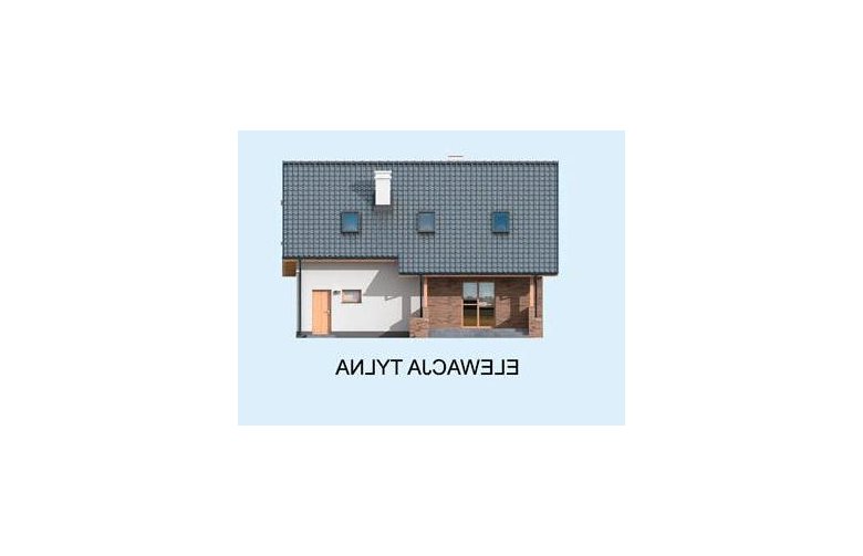 Projekt domu jednorodzinnego LAMIA 4 - elewacja 3
