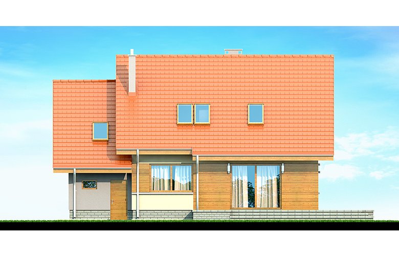 Projekt domu jednorodzinnego LISANDRA  - elewacja 2