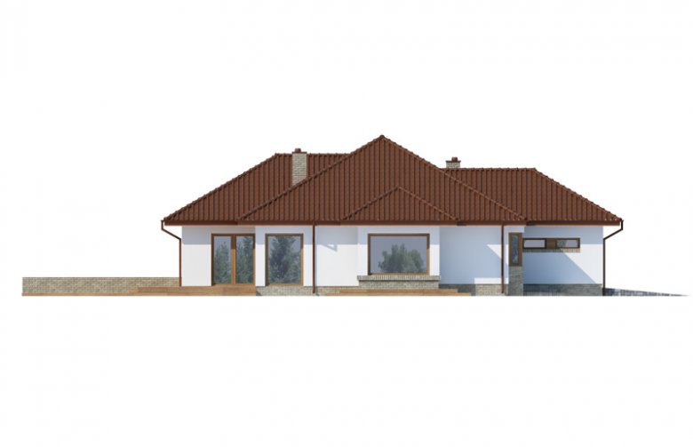 Projekt domu jednorodzinnego Kasandra 2 - elewacja 2