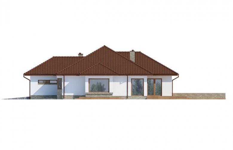 Projekt domu jednorodzinnego Kasandra 2 - elewacja 2