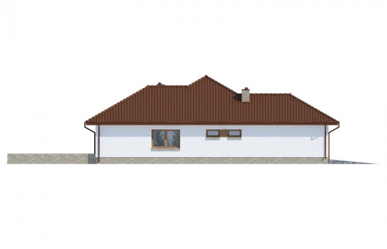 Projekt domu jednorodzinnego Kasandra 2 - elewacja 4