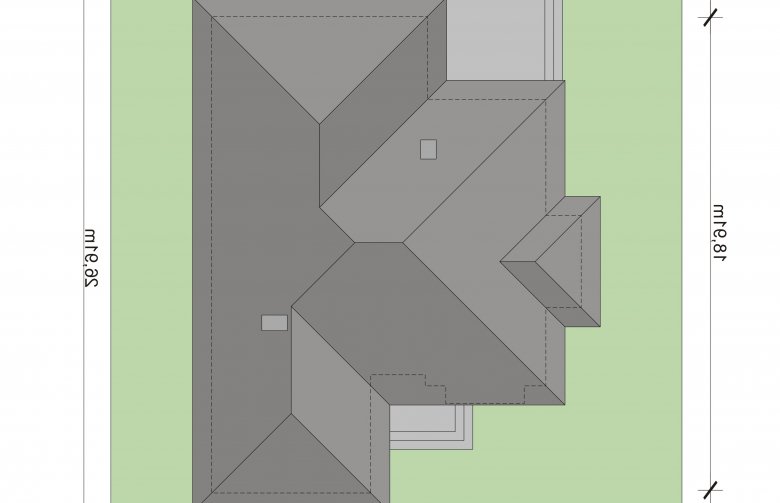 Projekt domu jednorodzinnego Kasandra 2 - Usytuowanie - wersja lustrzana