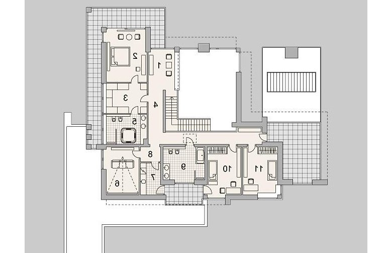 Projekt domu piętrowego LK&1231 - 