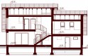 Projekt domu jednorodzinnego Lisandra Mała 2M  - przekrój 2