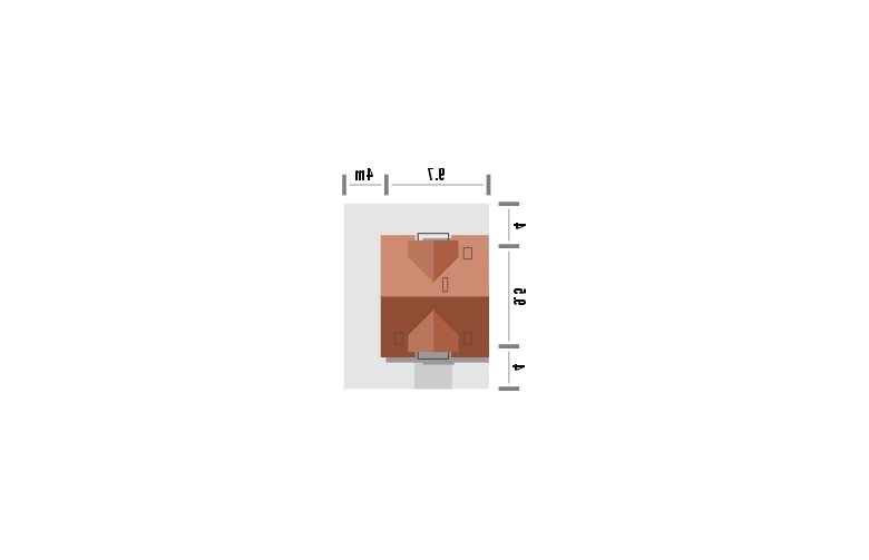 Projekt domu bliźniaczego KOLIA 2 - Usytuowanie - wersja lustrzana