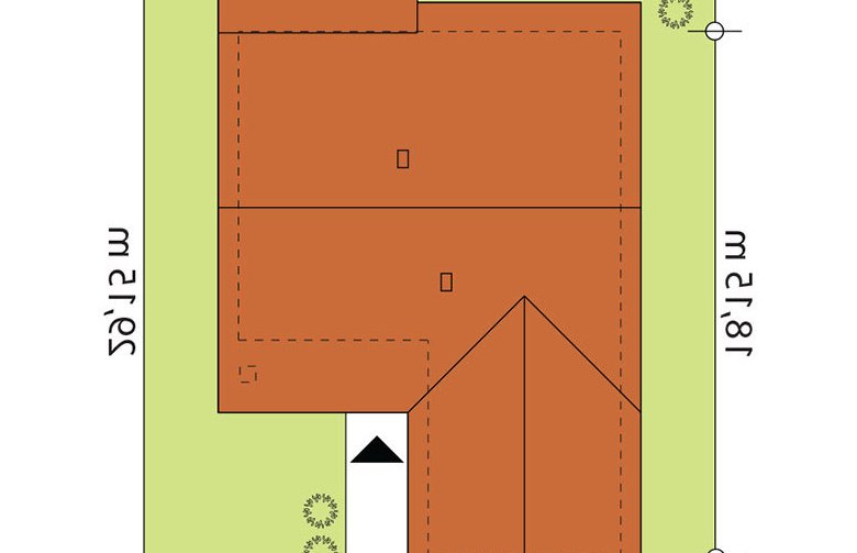Projekt domu jednorodzinnego Celio 2 - Usytuowanie - wersja lustrzana